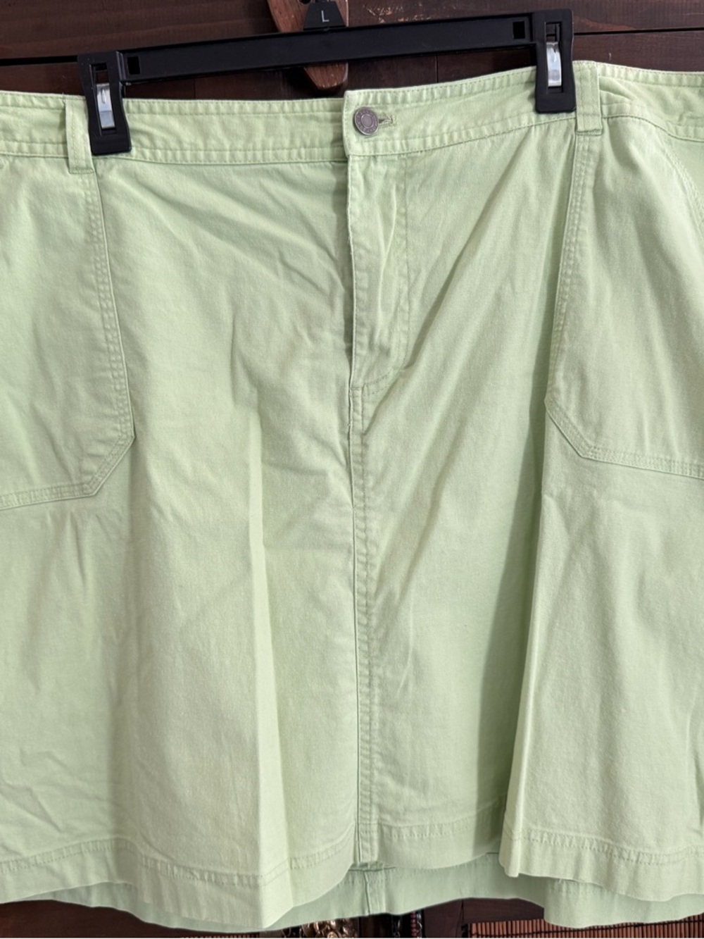 24W Lime Green Cotton Skort - C.J. Banks